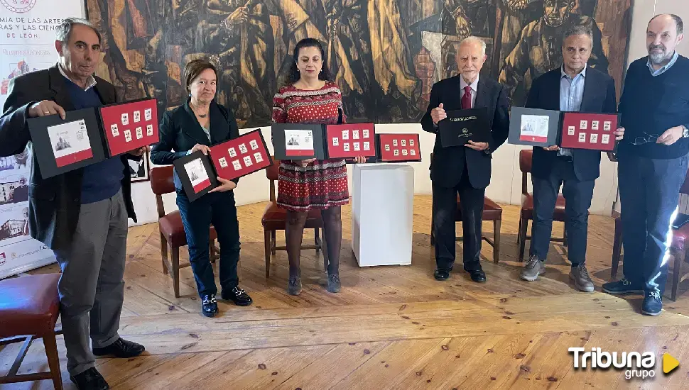 'Ilustres leoneses', la bonita colección filatélica de la Academia de las Artes, las Letras y las Ciencias de León 