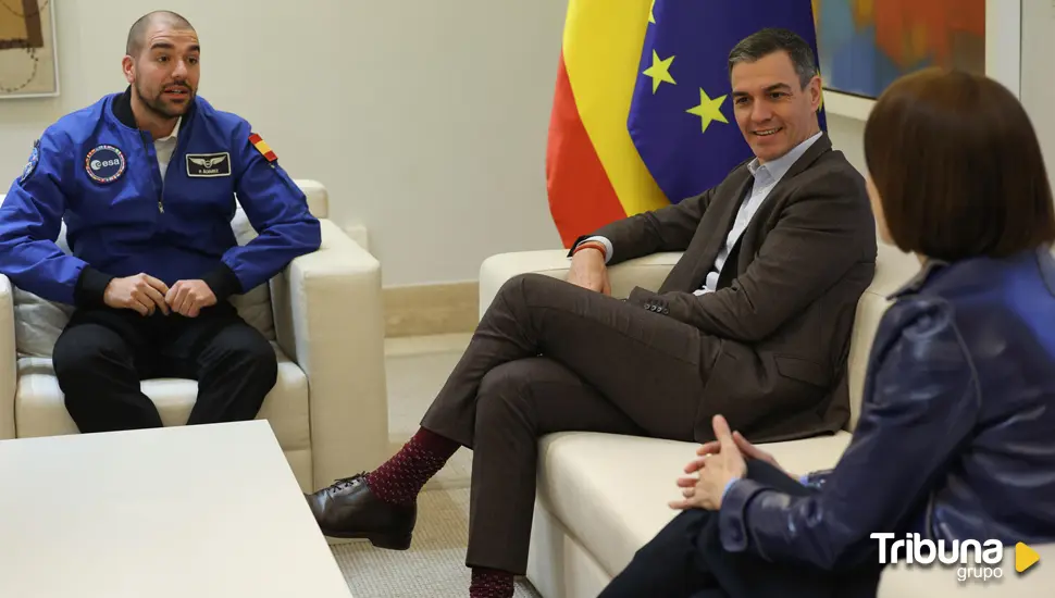 El astronauta leonés de la ESA Pablo Álvarez, de visita en Moncloa 