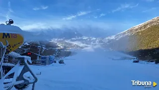 La estación invernal de San Isidro prevé reabrir este jueves gracias a la nieve artificial