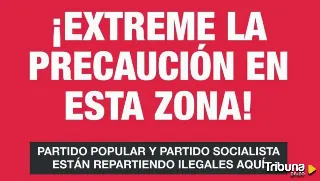 Polémica pegada de carteles de Vox León contra los migrantes acogidos en un centro de ayuda humanitaria